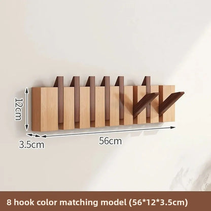 Piano-key wall-mounted coat hook