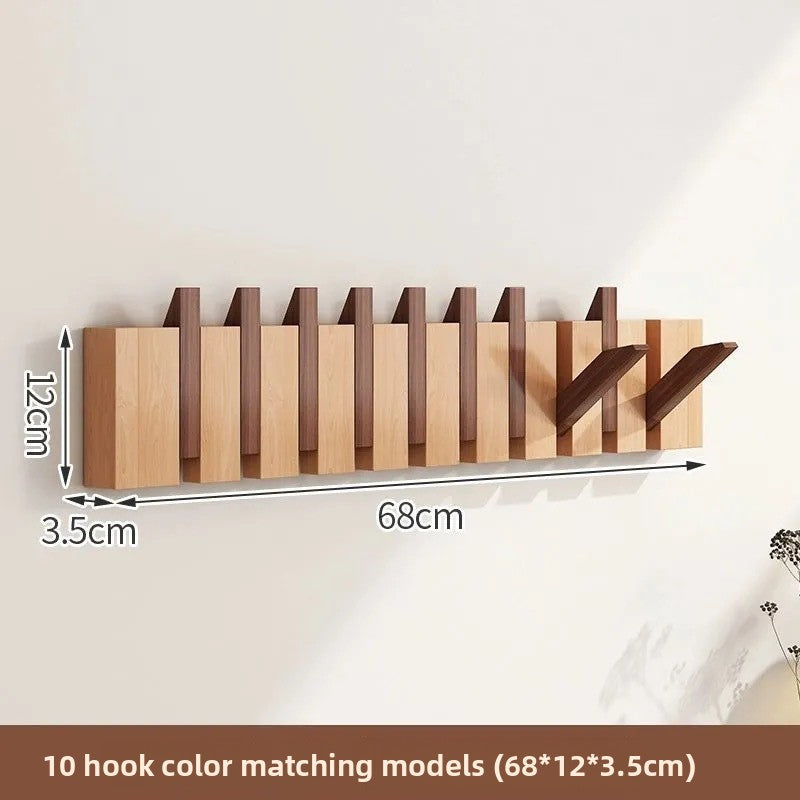 Piano-key wall-mounted coat hook