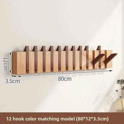 Piano-key wall-mounted coat hook