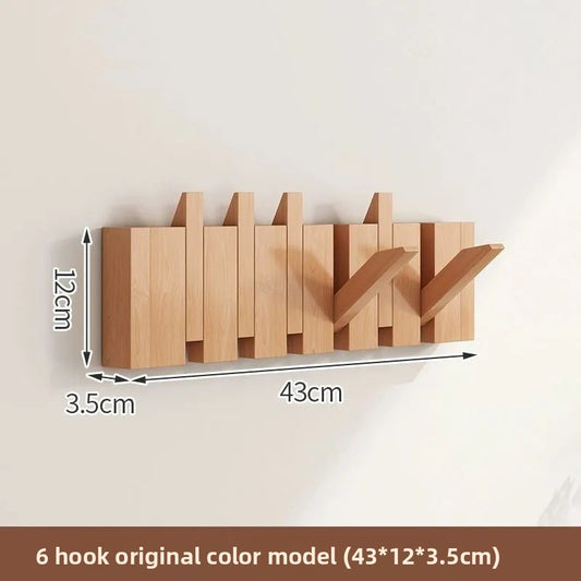 Piano-key wall-mounted coat hook