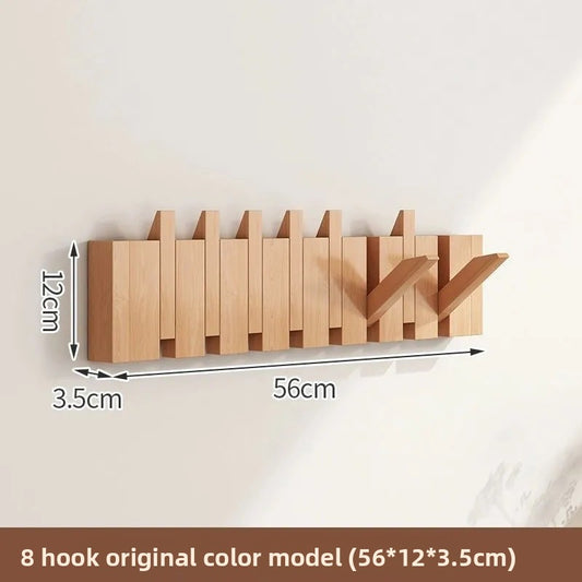 Piano-key wall-mounted coat hook