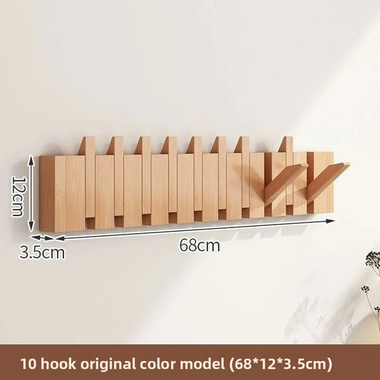 Piano-key wall-mounted coat hook
