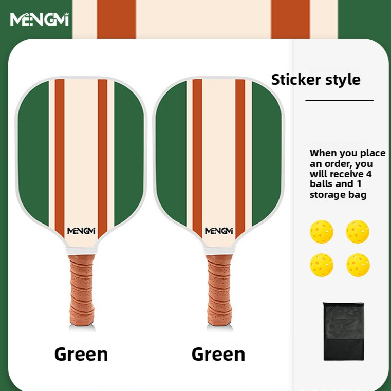 Pickleball Wooden Paddle Set with Balls and Bag