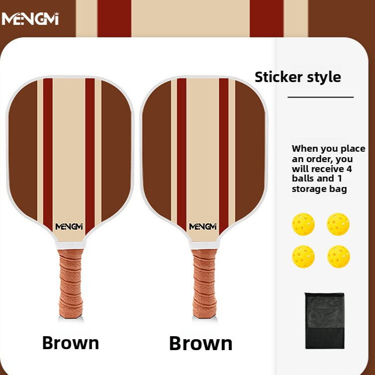 Pickleball Wooden Paddle Set with Balls and Bag