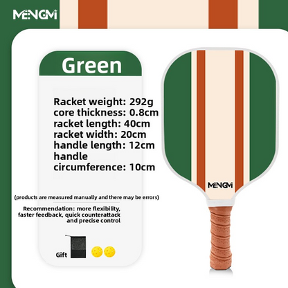 Pickleball Wooden Paddle Set with Balls and Bag