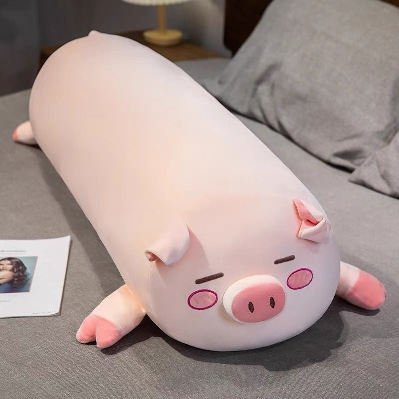 Pig-shaped long cushion