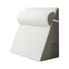 Wedge Pillow Gray White