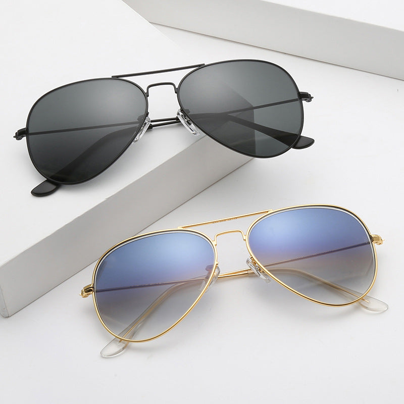 Pilot Sunglasses with Tempered Glass Lenses