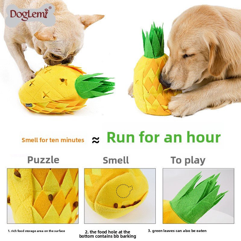 Pineapple sniffing pet toys
