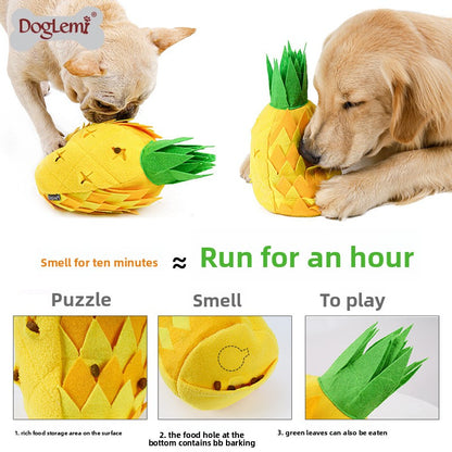 Pineapple sniffing pet toys