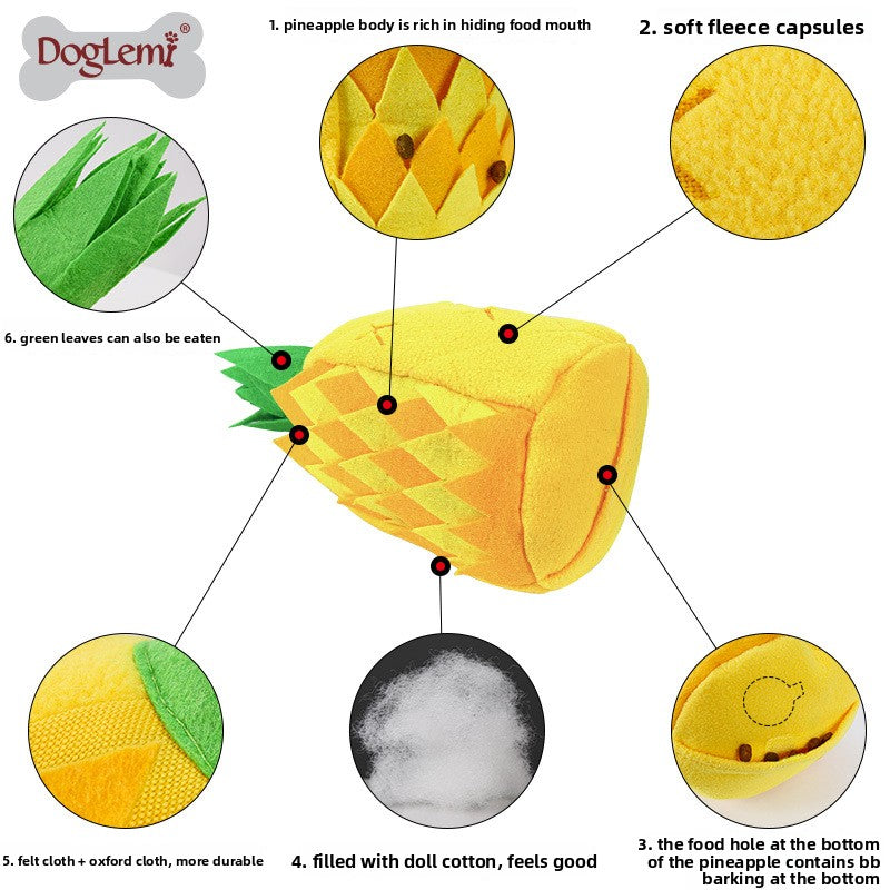 Pineapple sniffing pet toys