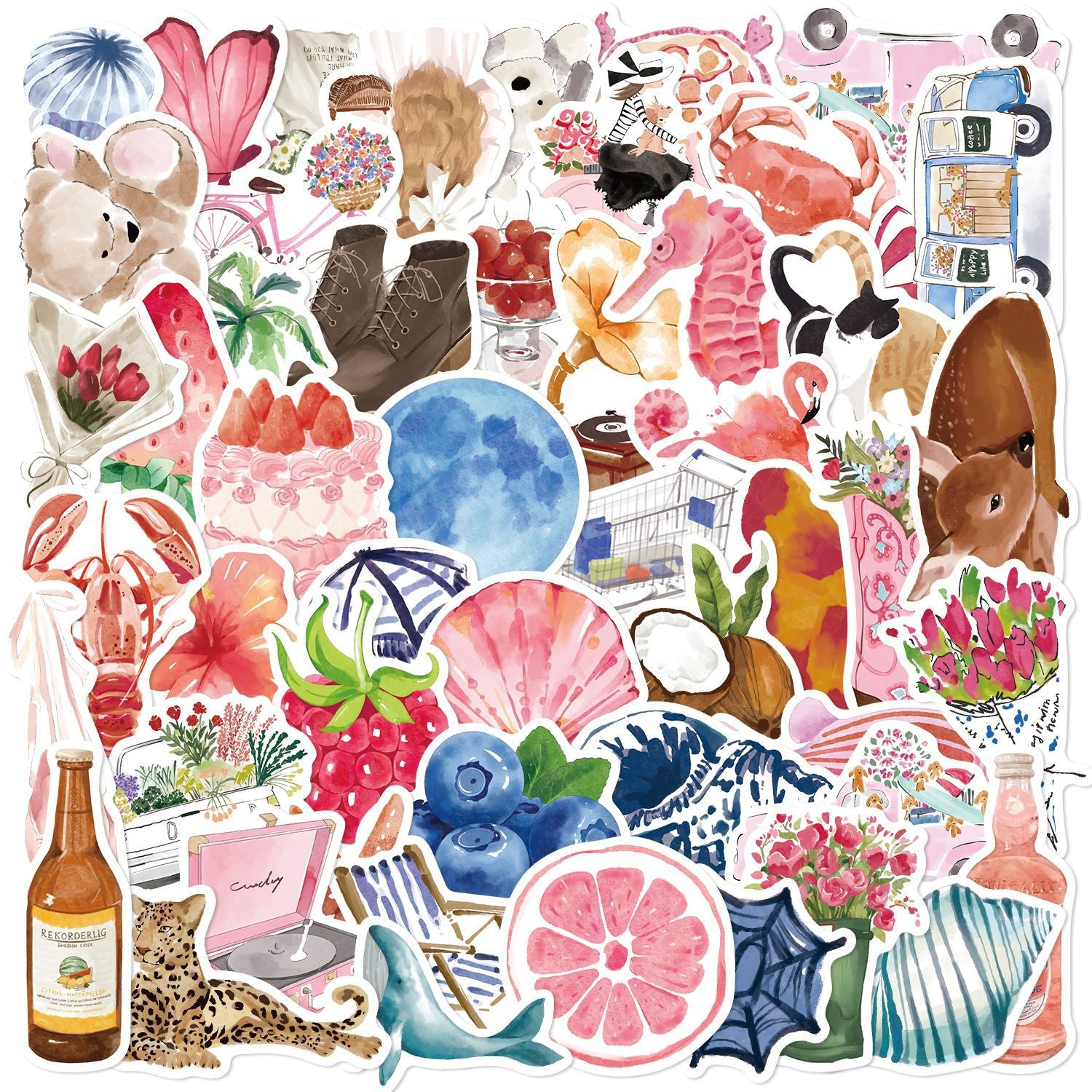 Pink Aesthetic Graffiti Stickers
