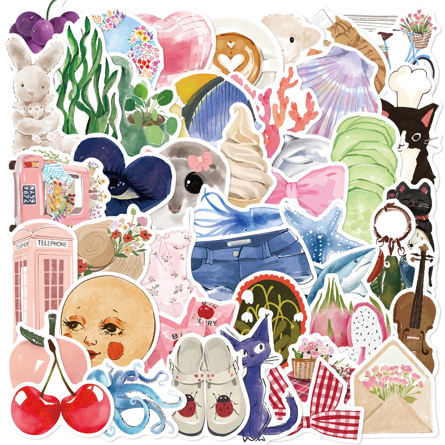 Pink Aesthetic Graffiti Stickers