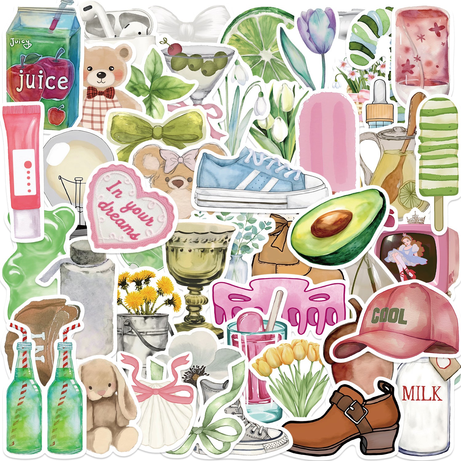 Pink Aesthetic Graffiti Stickers