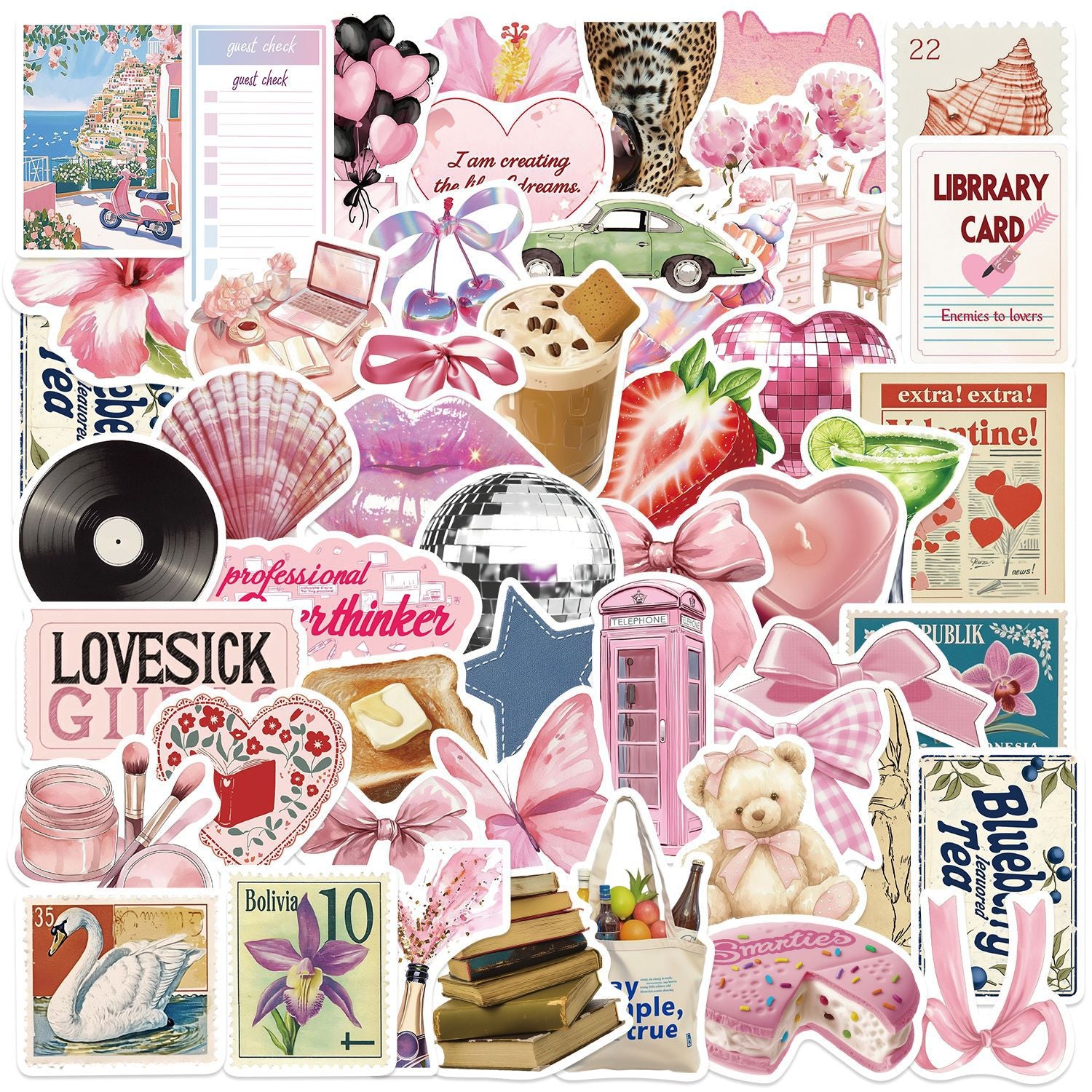 Pink Aesthetic Graffiti Stickers