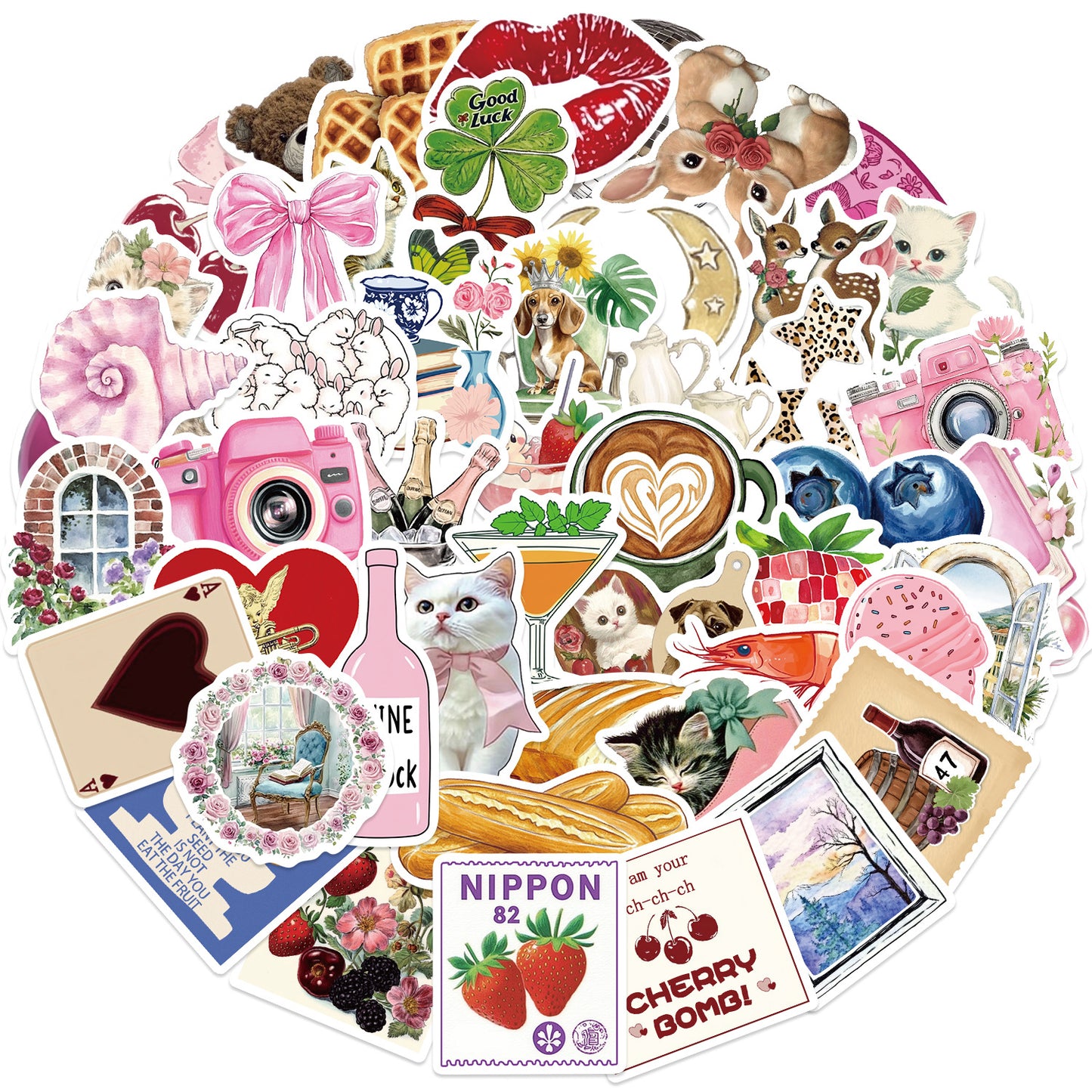 Pink Aesthetic Graffiti Stickers