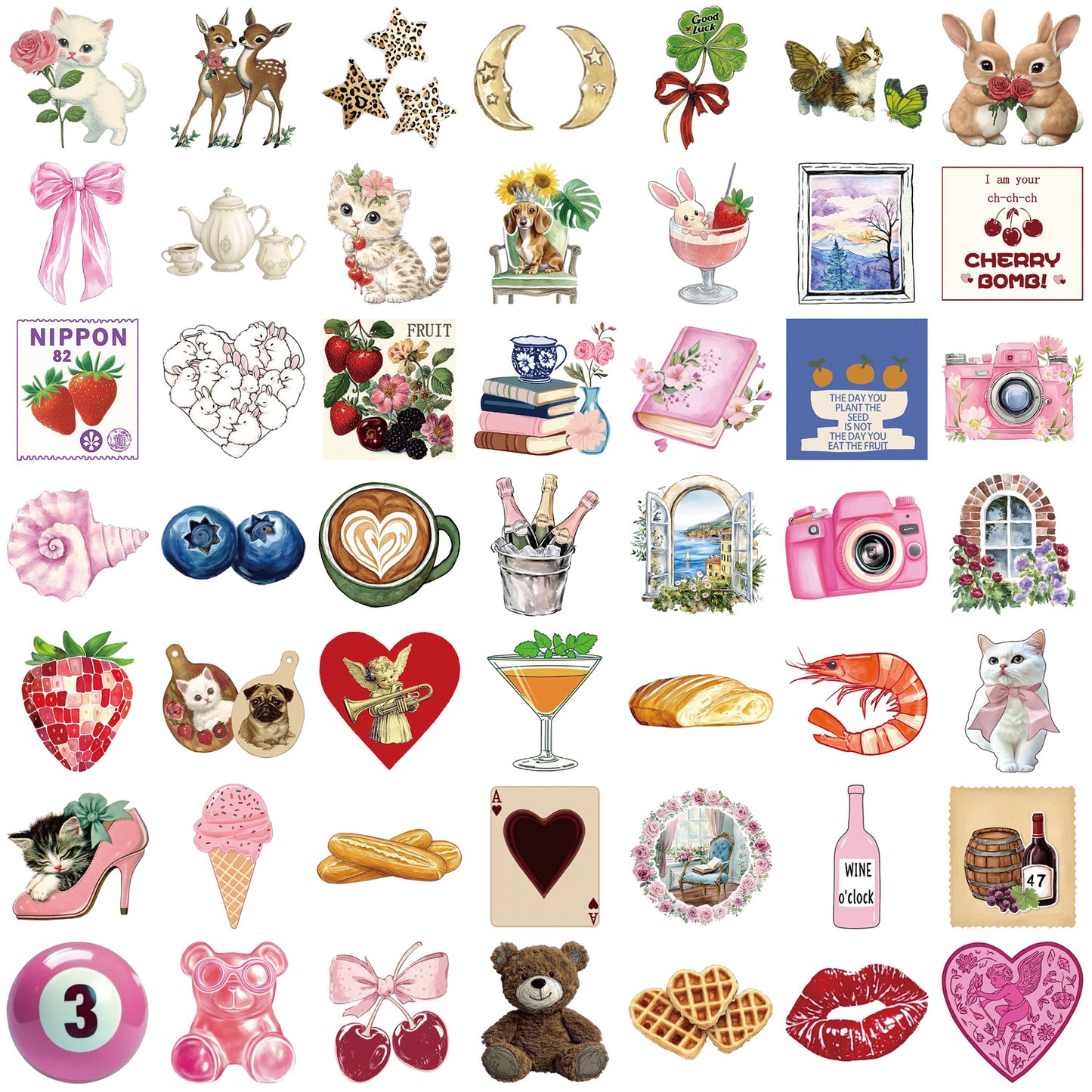 Pink Aesthetic Graffiti Stickers