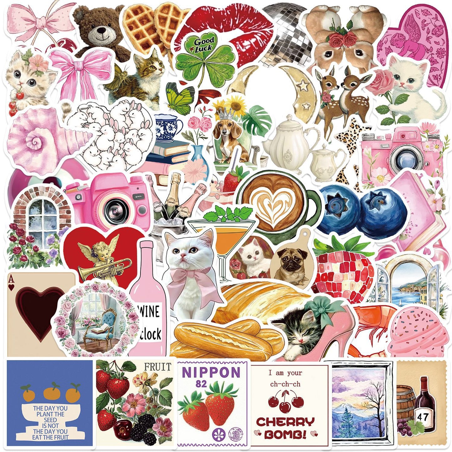 Pink Aesthetic Graffiti Stickers