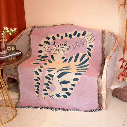 Pink Cat camping Blanket