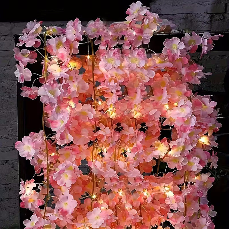 Pink Cherry Blossom String Lights