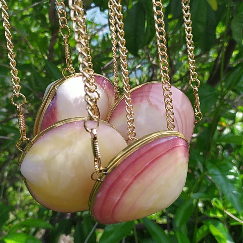 Pink Clam Shell Bag
