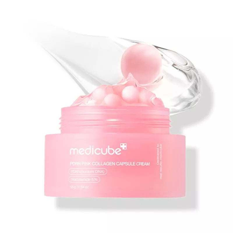 Pink collagen capsule cream