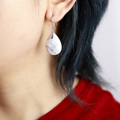 pink crystal pendant earrings