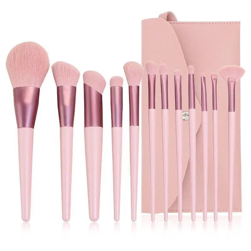 Pink Heart Makeup Brush Set