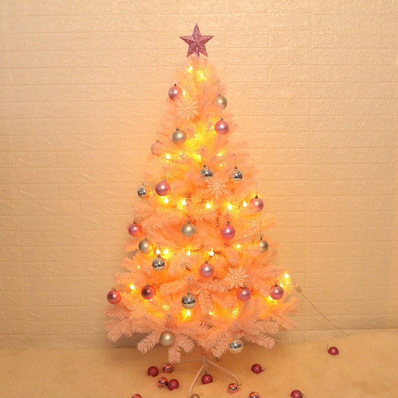 Pink PVC Christmas Tree with Dense Foliage
