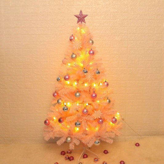 Pink PVC Christmas Tree with Dense Foliage