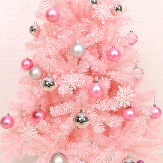 Pink PVC Christmas Tree with Dense Foliage