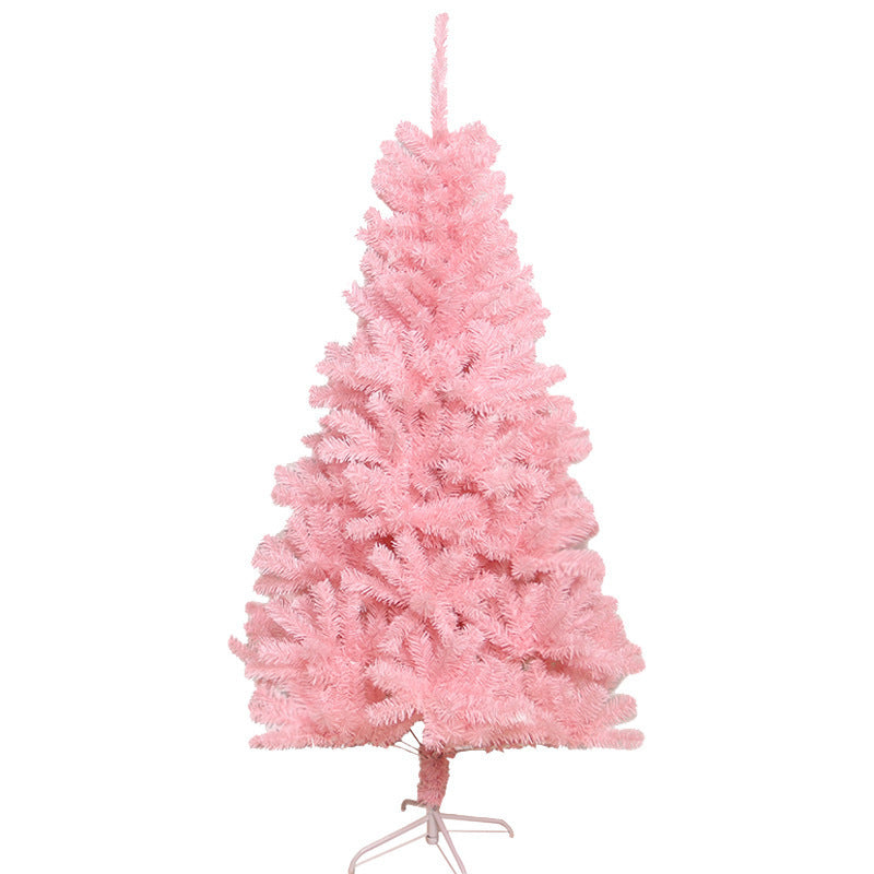 Pink PVC Christmas Tree with Dense Foliage