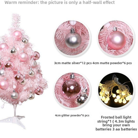 Pink PVC Christmas Tree with Dense Foliage