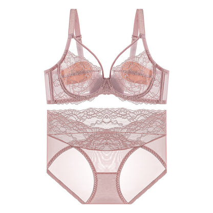 Pink Underwear Women's Thin Large Chest Small