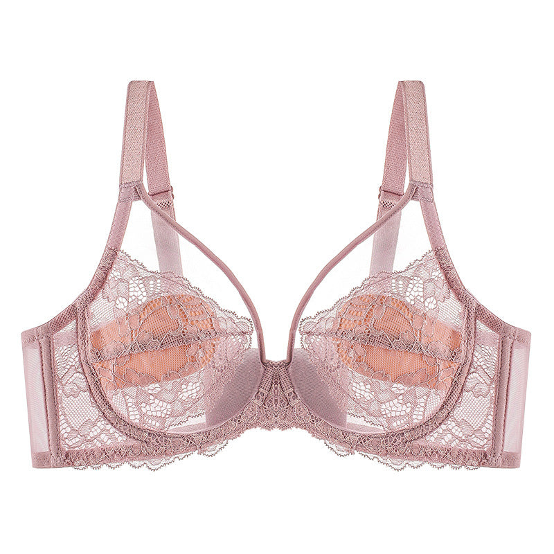 Pink Underwear Women's Thin Large Chest Small