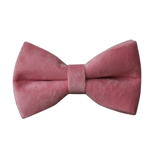 Pink Velvet Dog Collar with Rose Gold Buckle