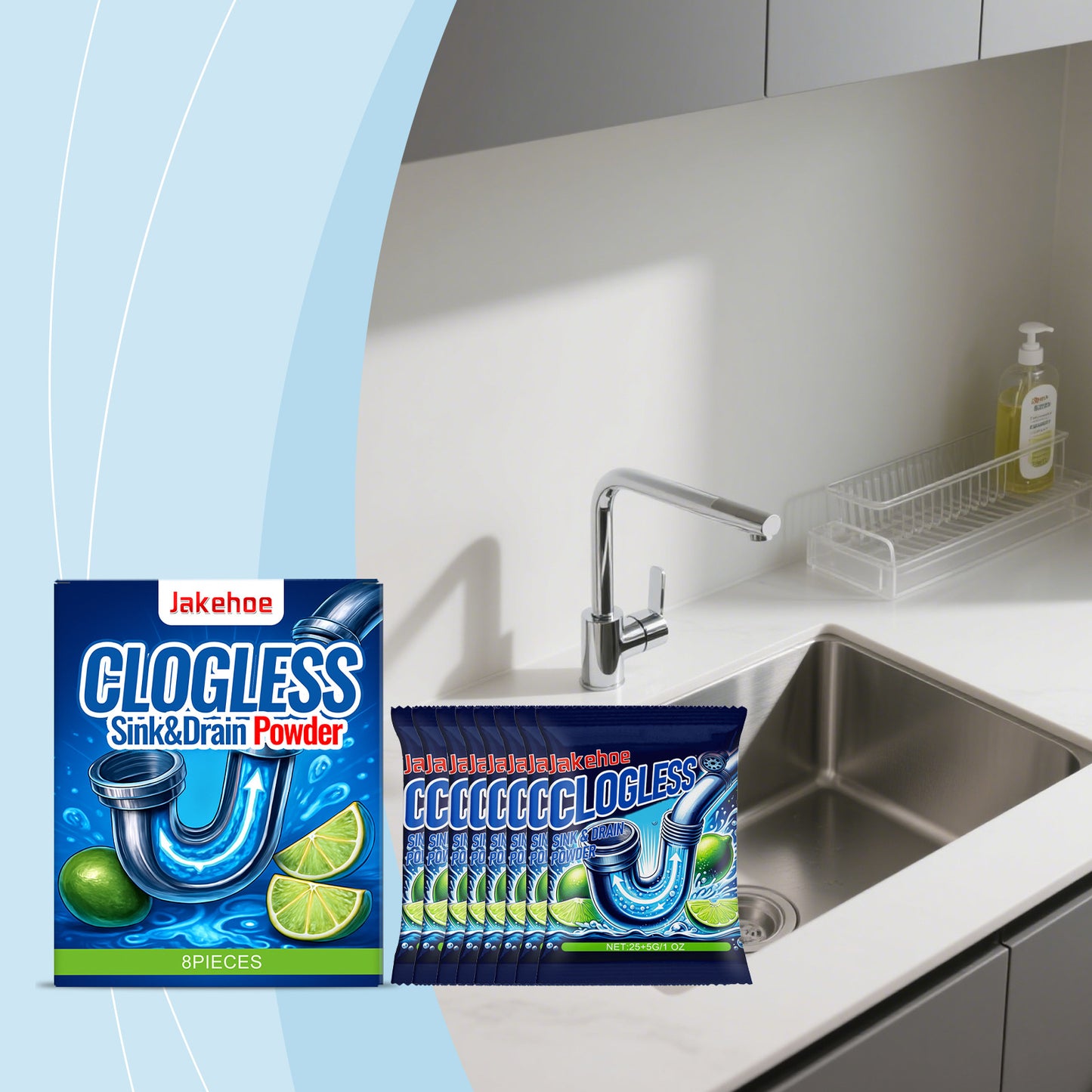 Pipe cleaning powder