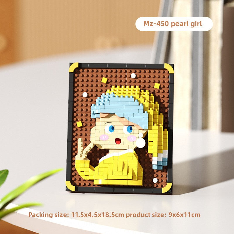 Pixel Art Building Blocks Famous Paintings Collection