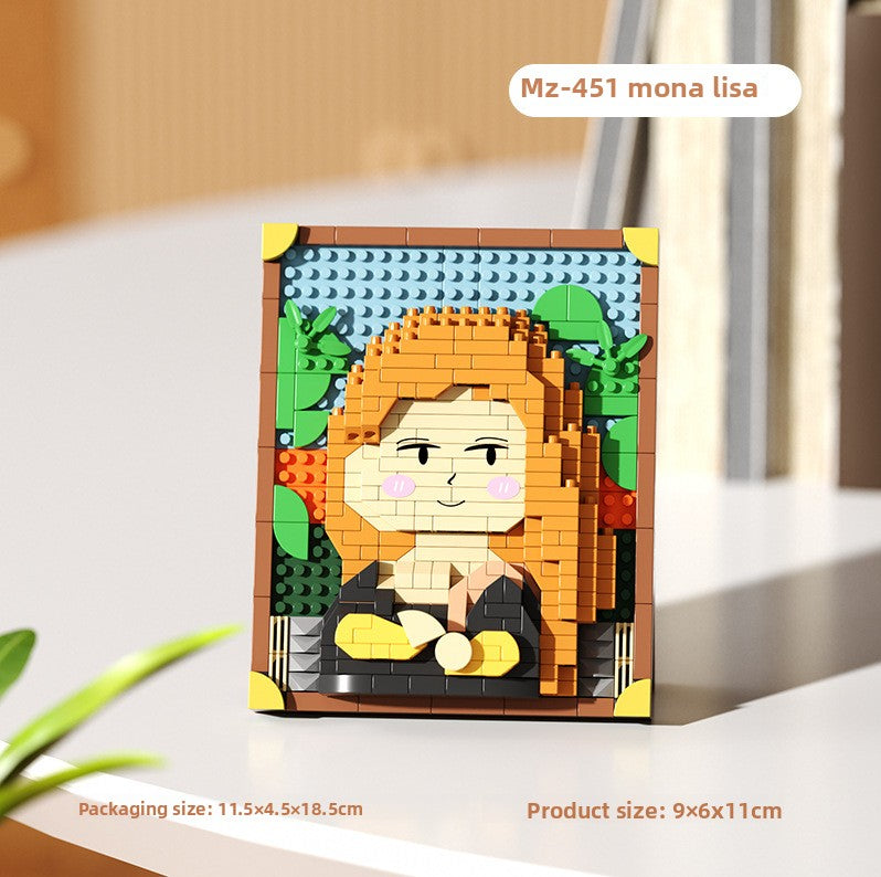 Pixel Art Building Blocks Famous Paintings Collection