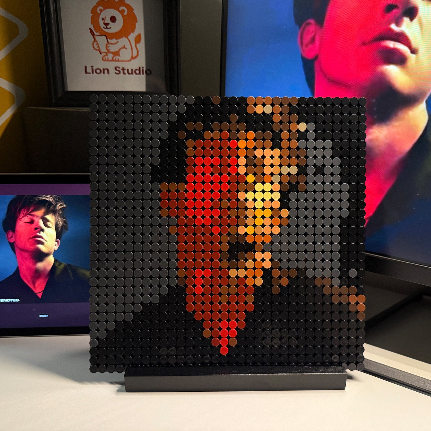 Pixel building blocks painting