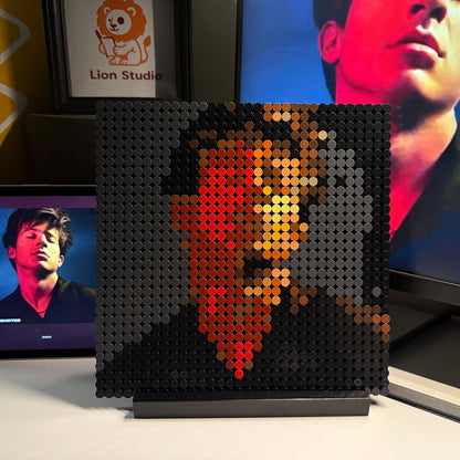 Pixel building blocks painting