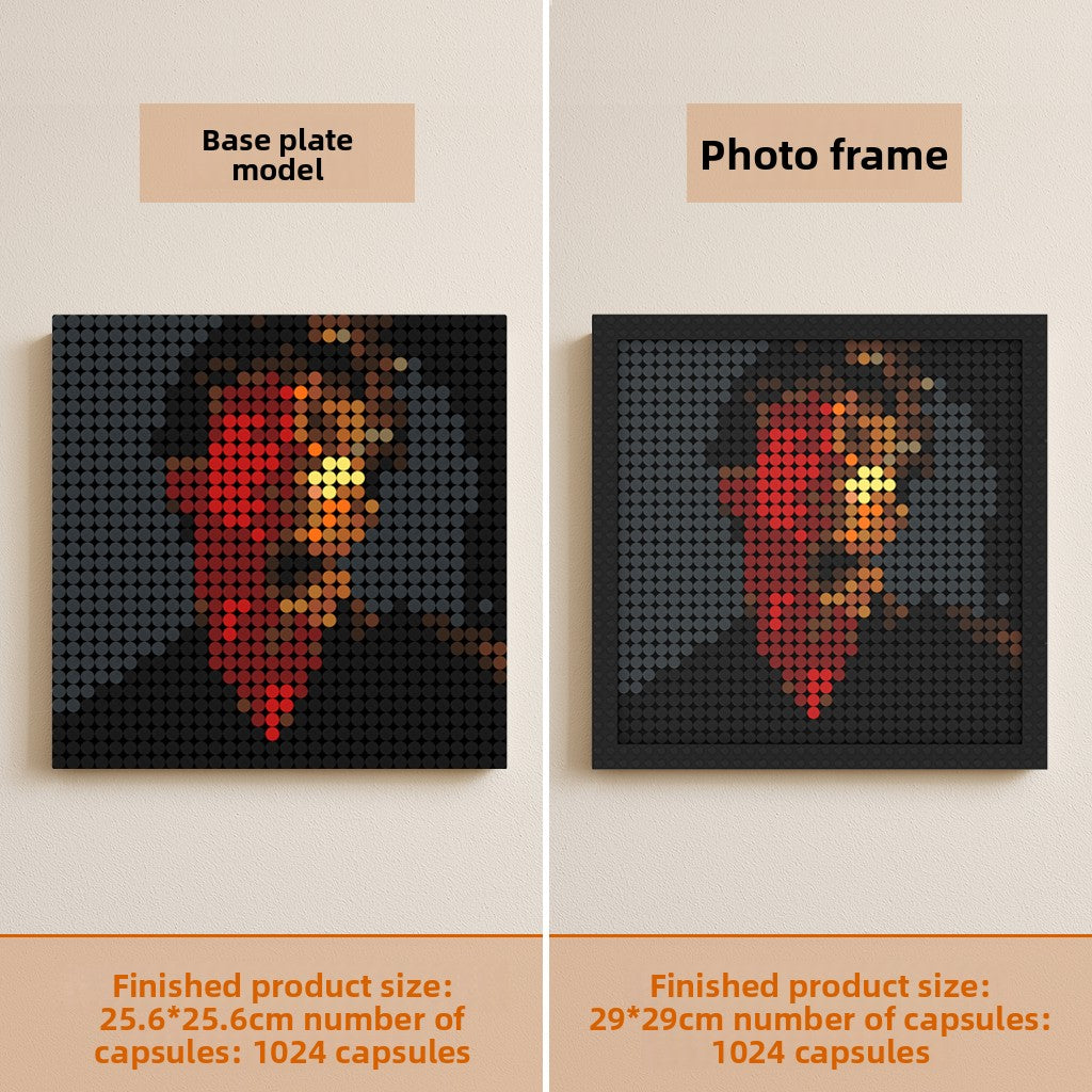 Pixel building blocks painting