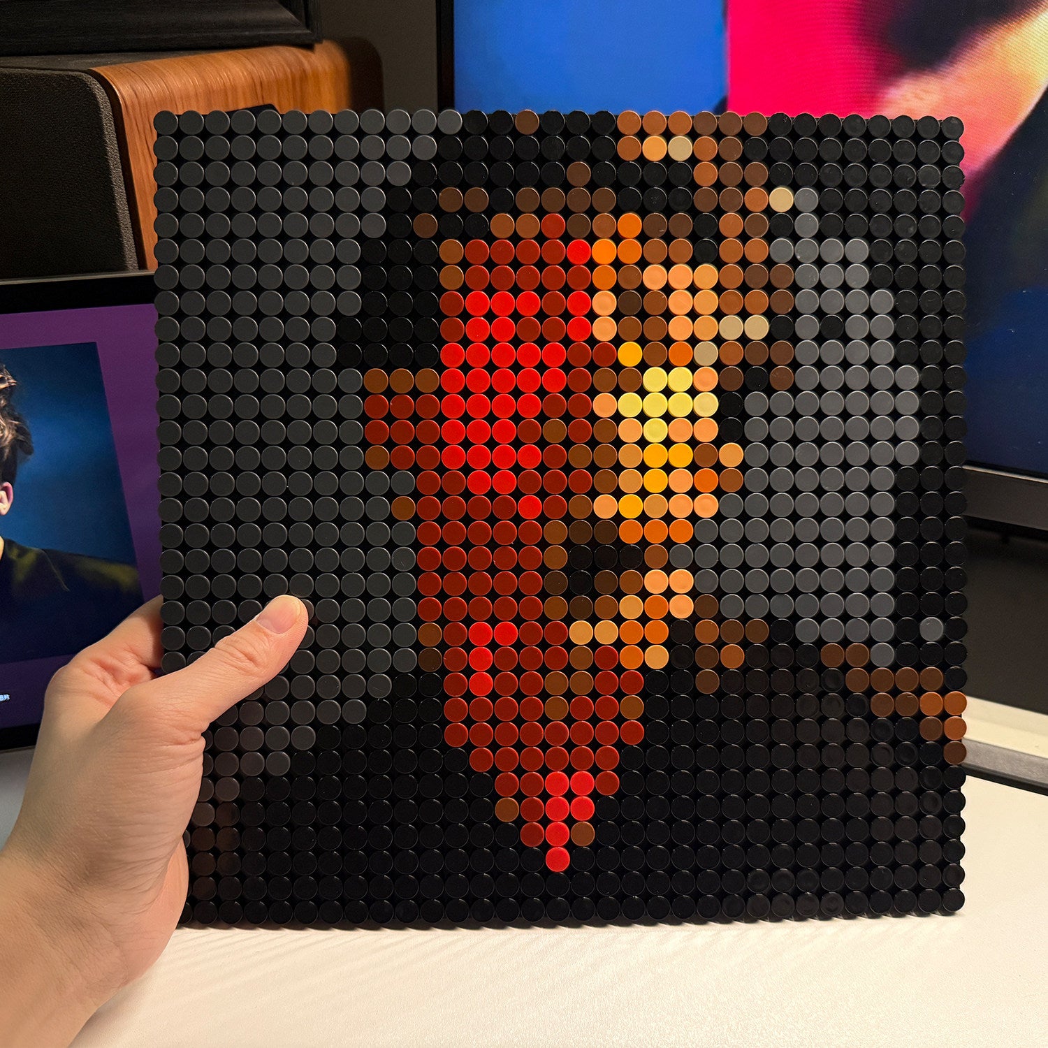 Pixel building blocks painting