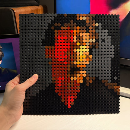 Pixel building blocks painting