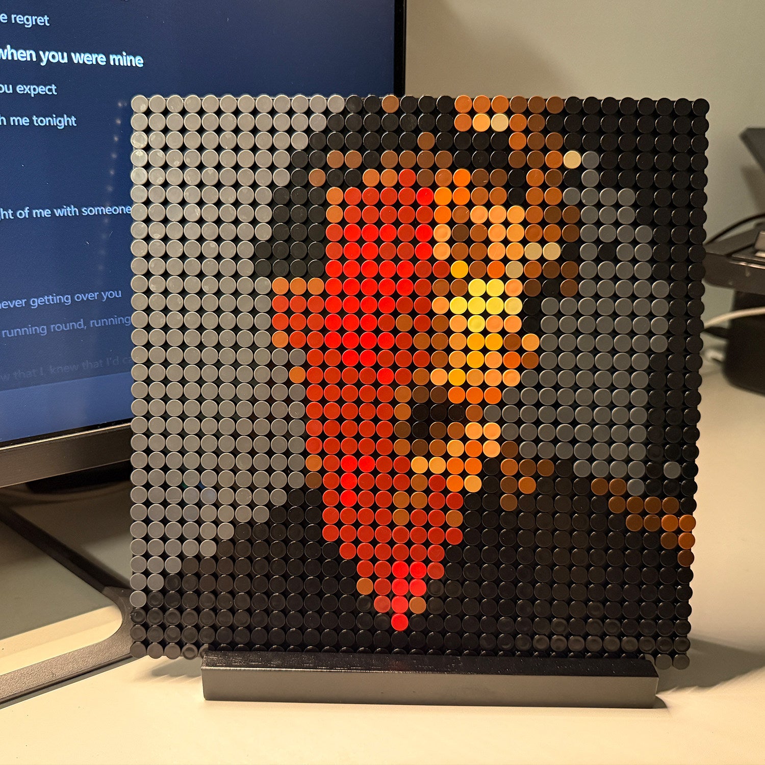 Pixel building blocks painting