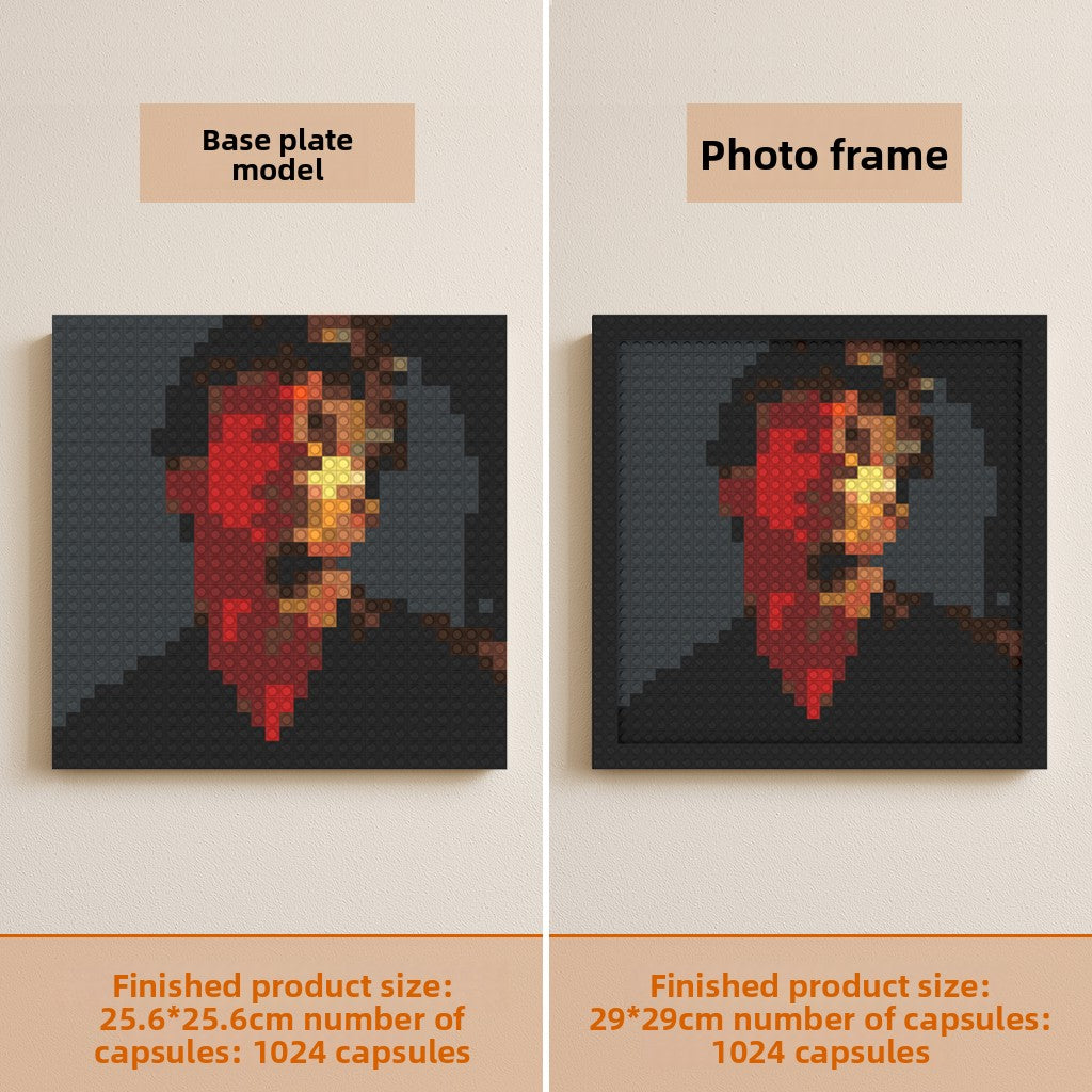 Pixel building blocks painting