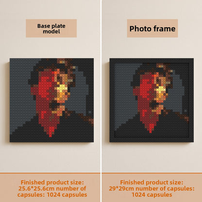 Pixel building blocks painting