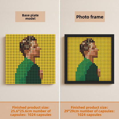 Pixel building blocks painting