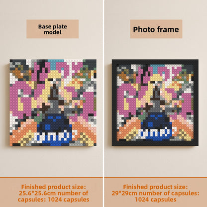 Pixel building blocks painting