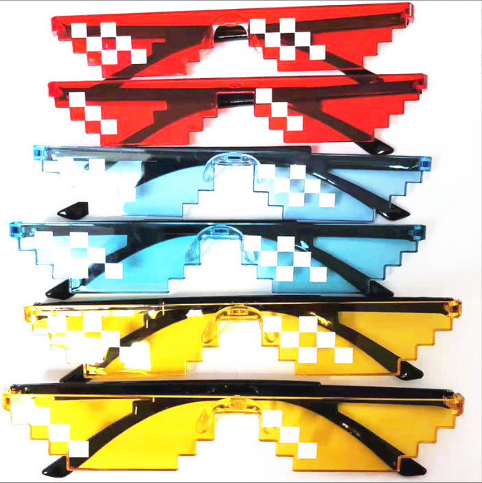 Pixel Mosaic Sunglasses with UV Protection